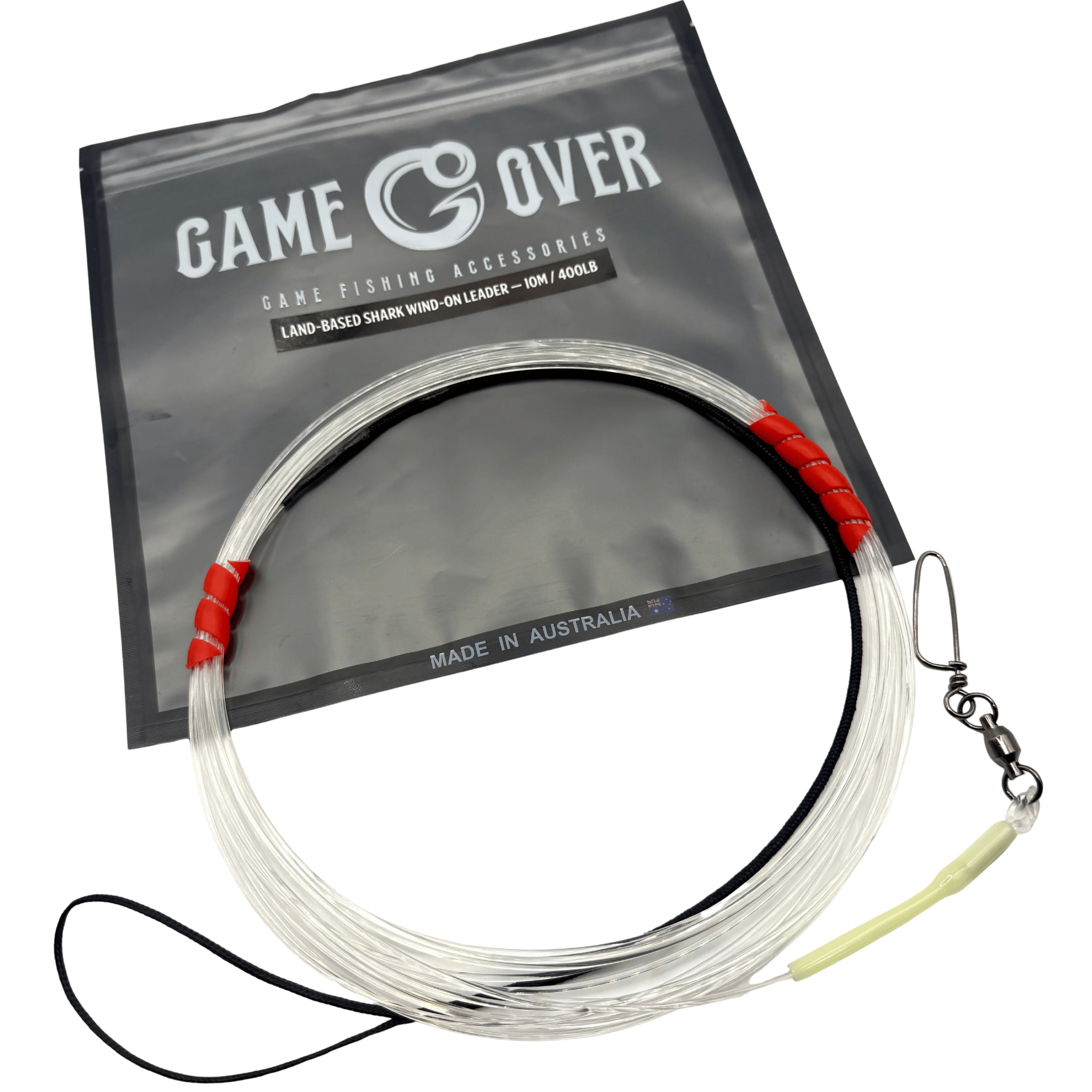 400lb Land-Based Shark Wind-On Leader-10m