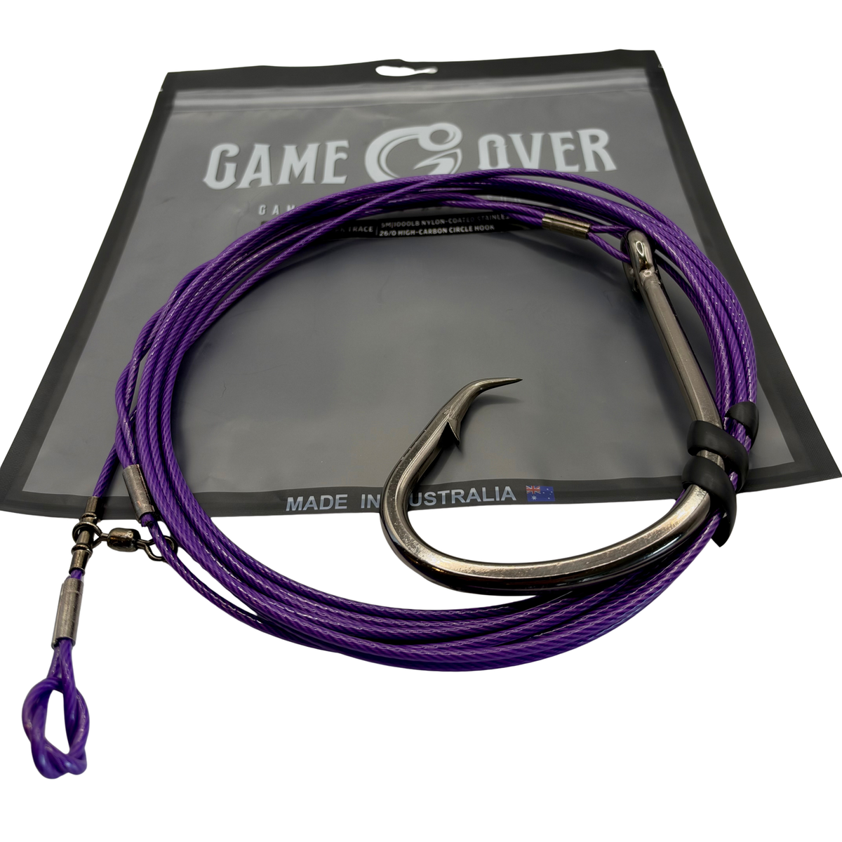 1000lb Land-Based Shark Trace, Nylon-Coated 1000lb, 5m